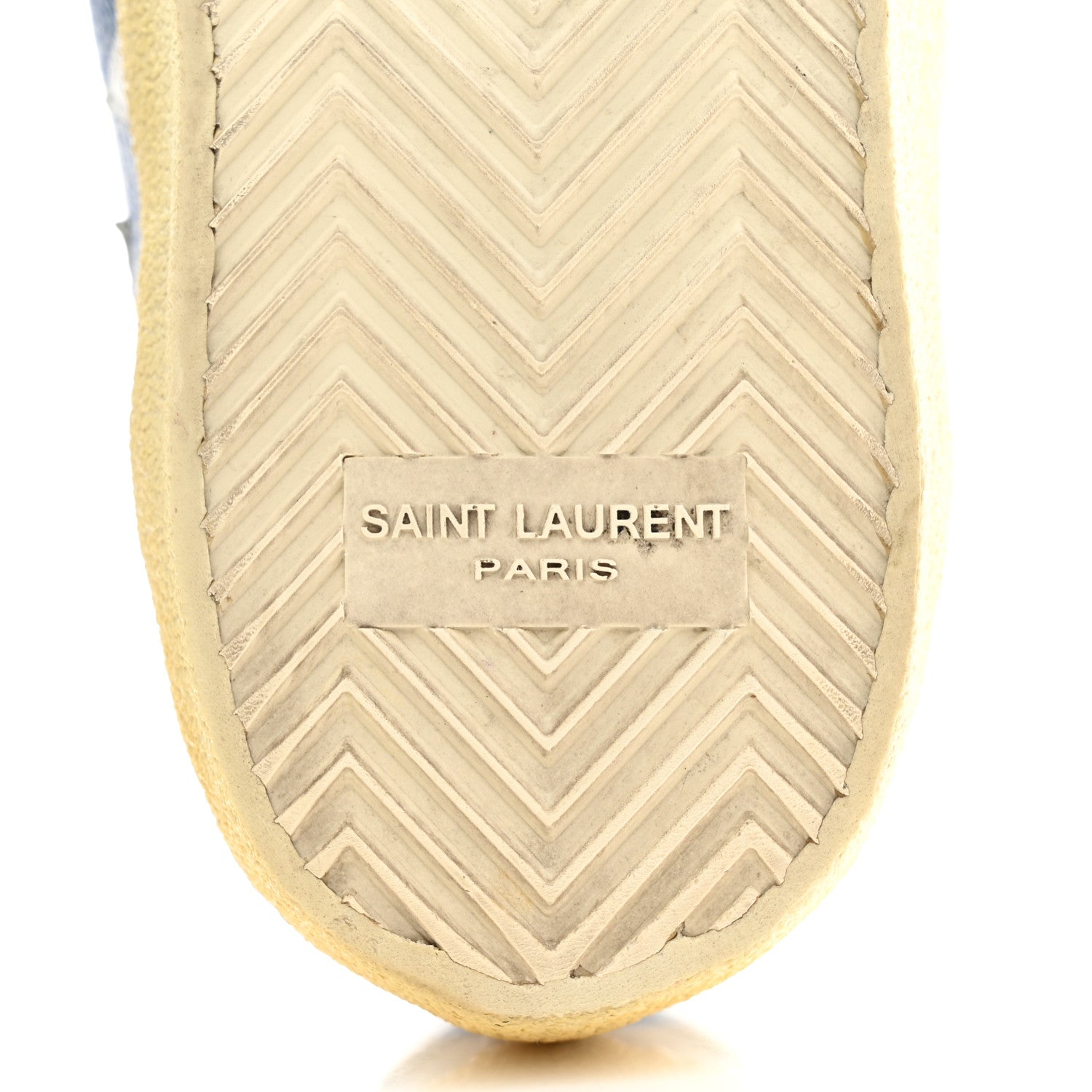 Saint Laurent Denim Calfskin Star Court Sneakers 37 Blue 7 of 16