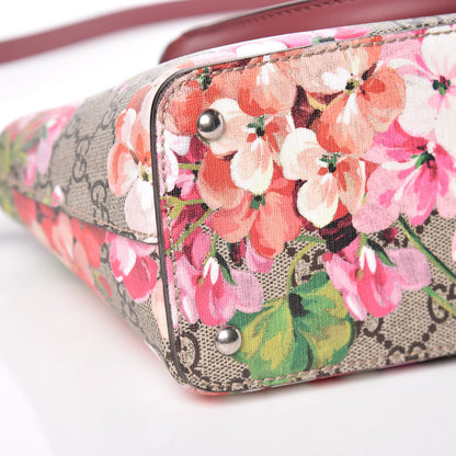 Gucci GG Supreme Monogram Blooms Mini Zip Top Tote Beige Multicolor Dry Rose 9 of 9