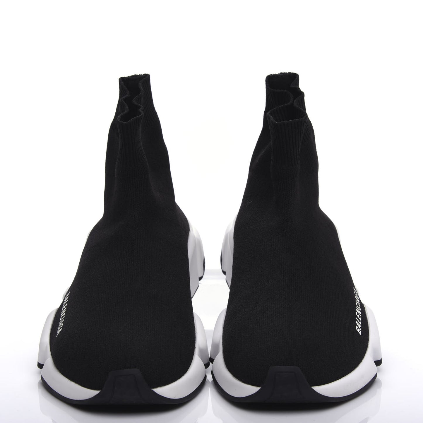 Neoprene Knit Womens Speed Sneakers 38 Black White