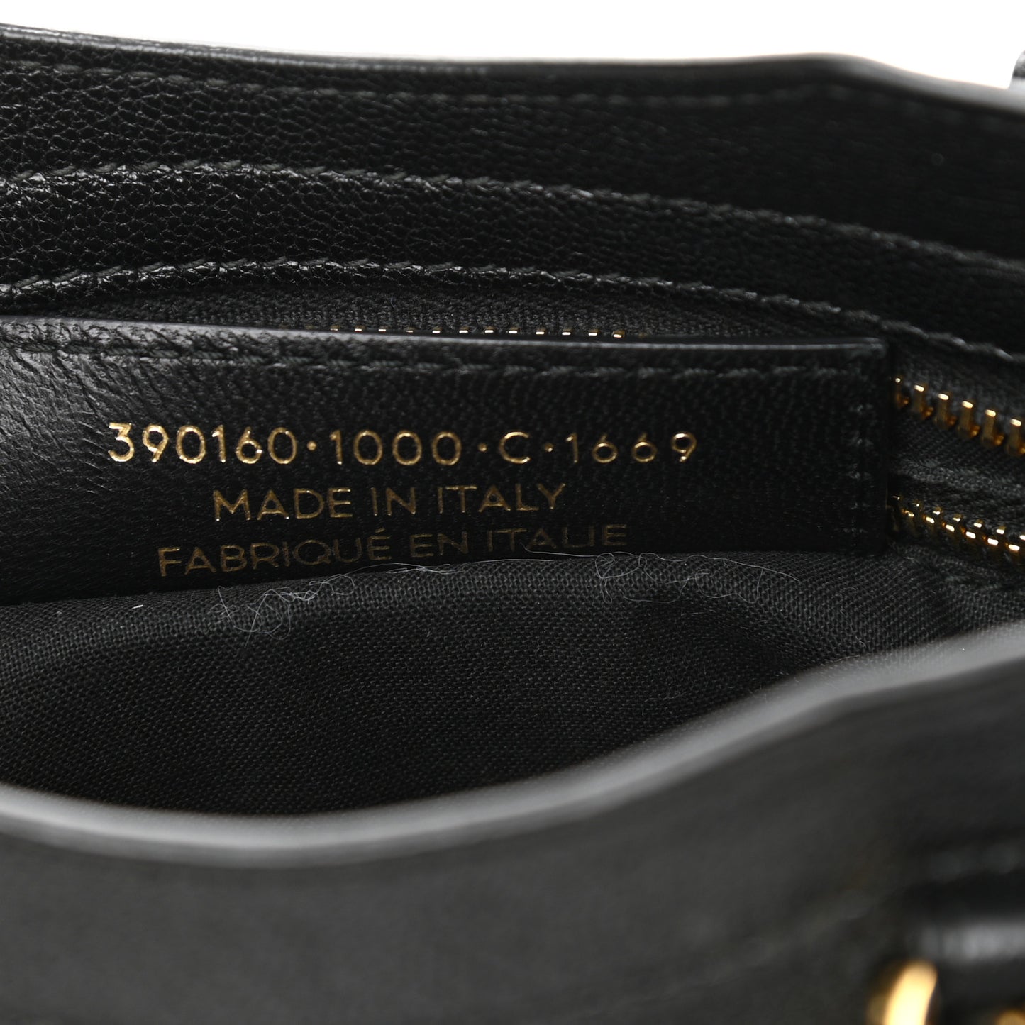 Chevre Gold Metallic Edge Hardware Mini City Black