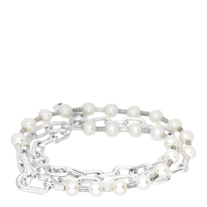 Tiffany Sterling Silver Pearl HardWear Lock Bracelet 2 of 3