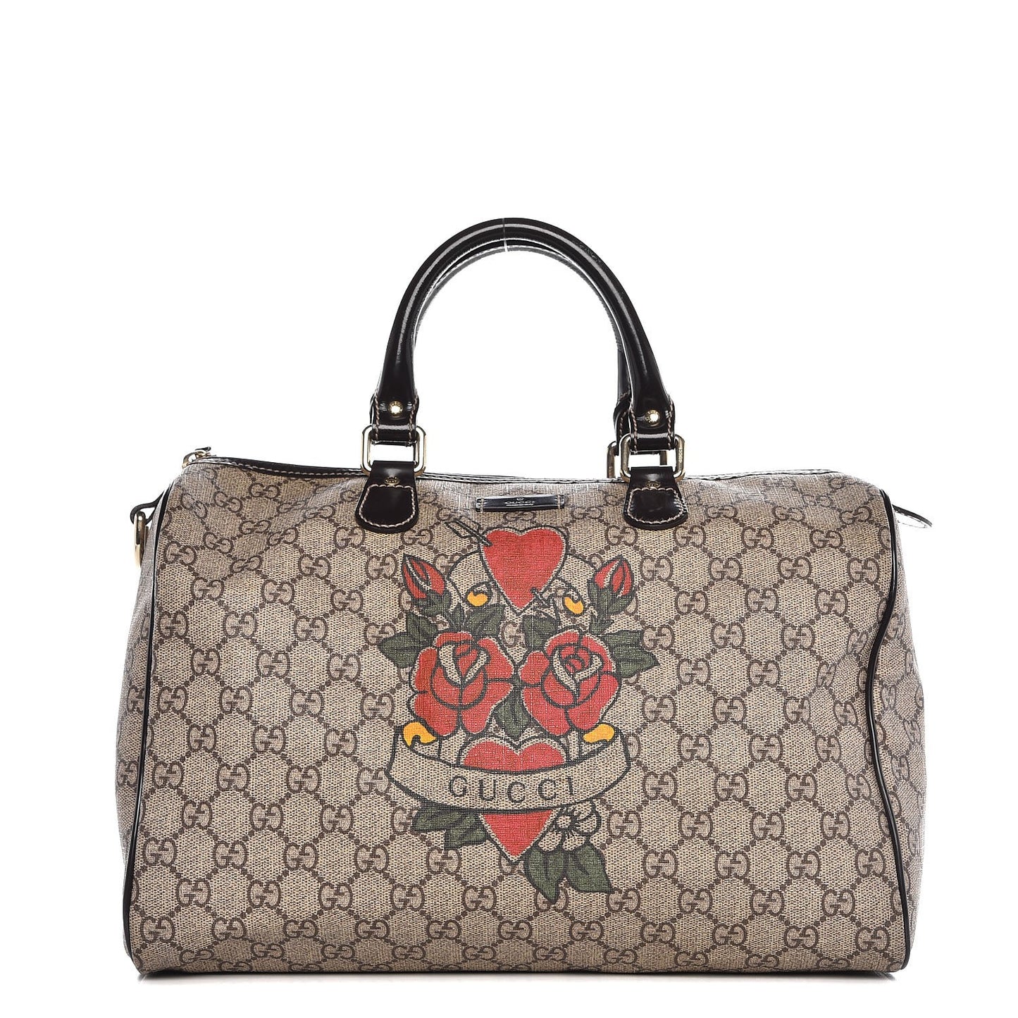 GG Plus Monogram Tattoo Heart Medium Joy Boston Dark Brown