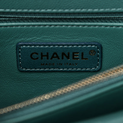 Chanel Caviar Quilted Medium Coco Handle Flap Dark Green 5 of 10