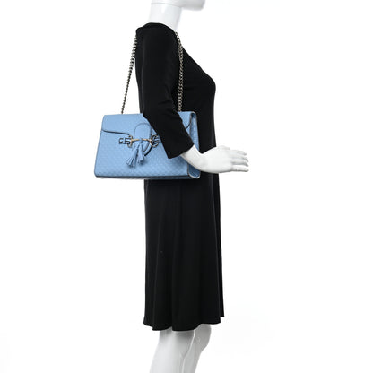 Gucci Microguccissima Medium Emily Chain Shoulder Bag Mineral Blue 2 of 13