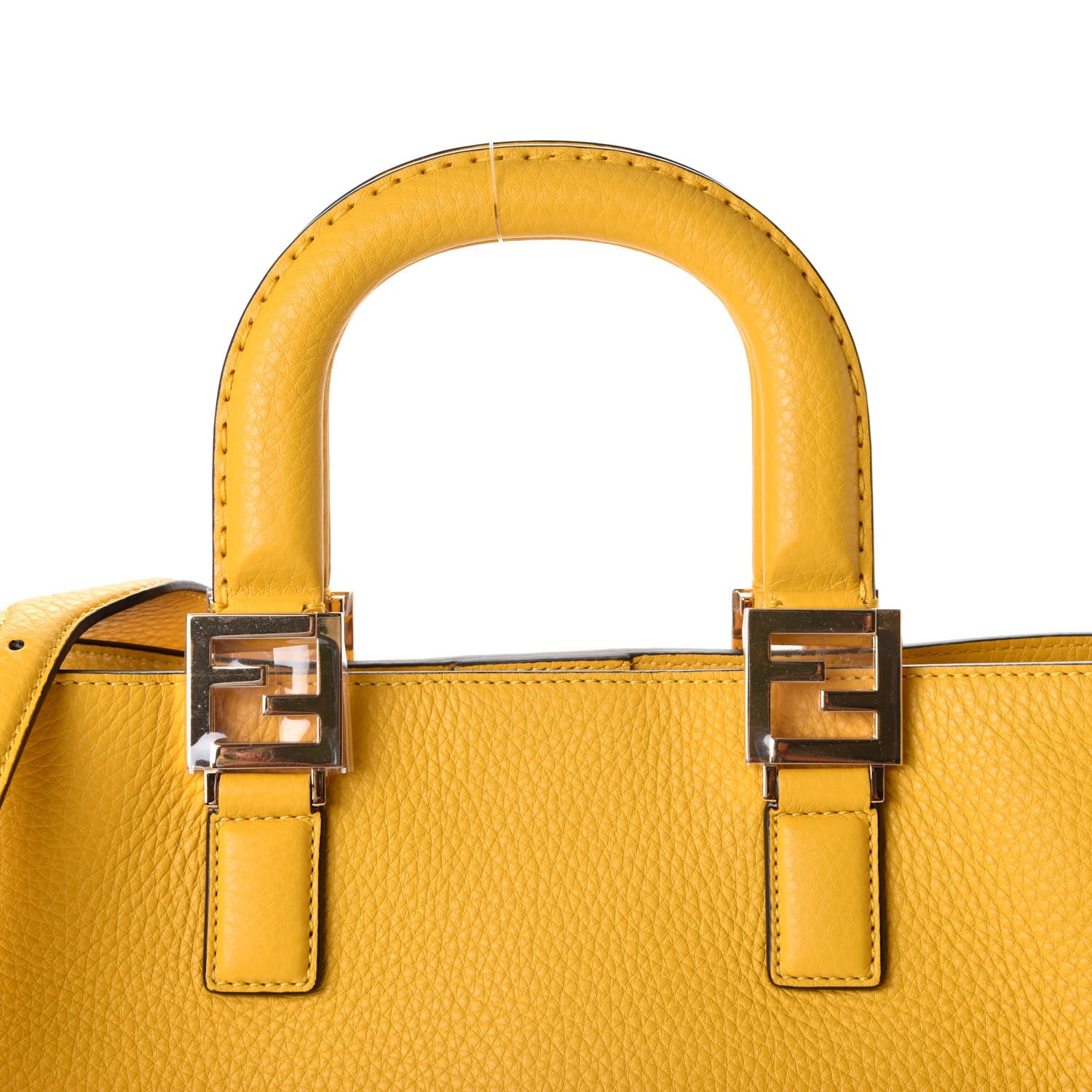 Fendi Cuoio Romano Selleria Small FF Tote Sunflower 10 of 10