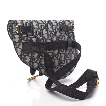 Christian Dior Oblique Saddle Belt Bag Blue 3 of 9