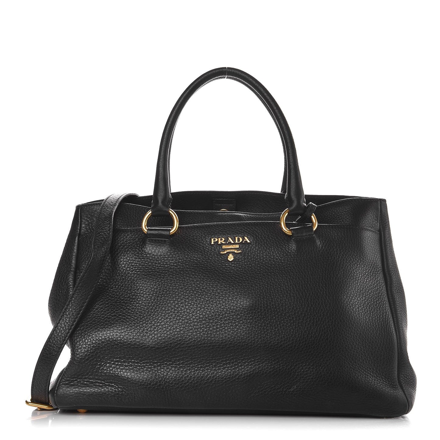 Vitello Daino Tote Nero Black