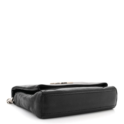 Saint Laurent Grain De Poudre Monogram Toy West Hollywood Fold-Over Bag Black 4 of 11