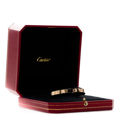 Cartier 18K Pink Gold Pink Sapphire LOVE Cuff Bracelet 16 4 of 4