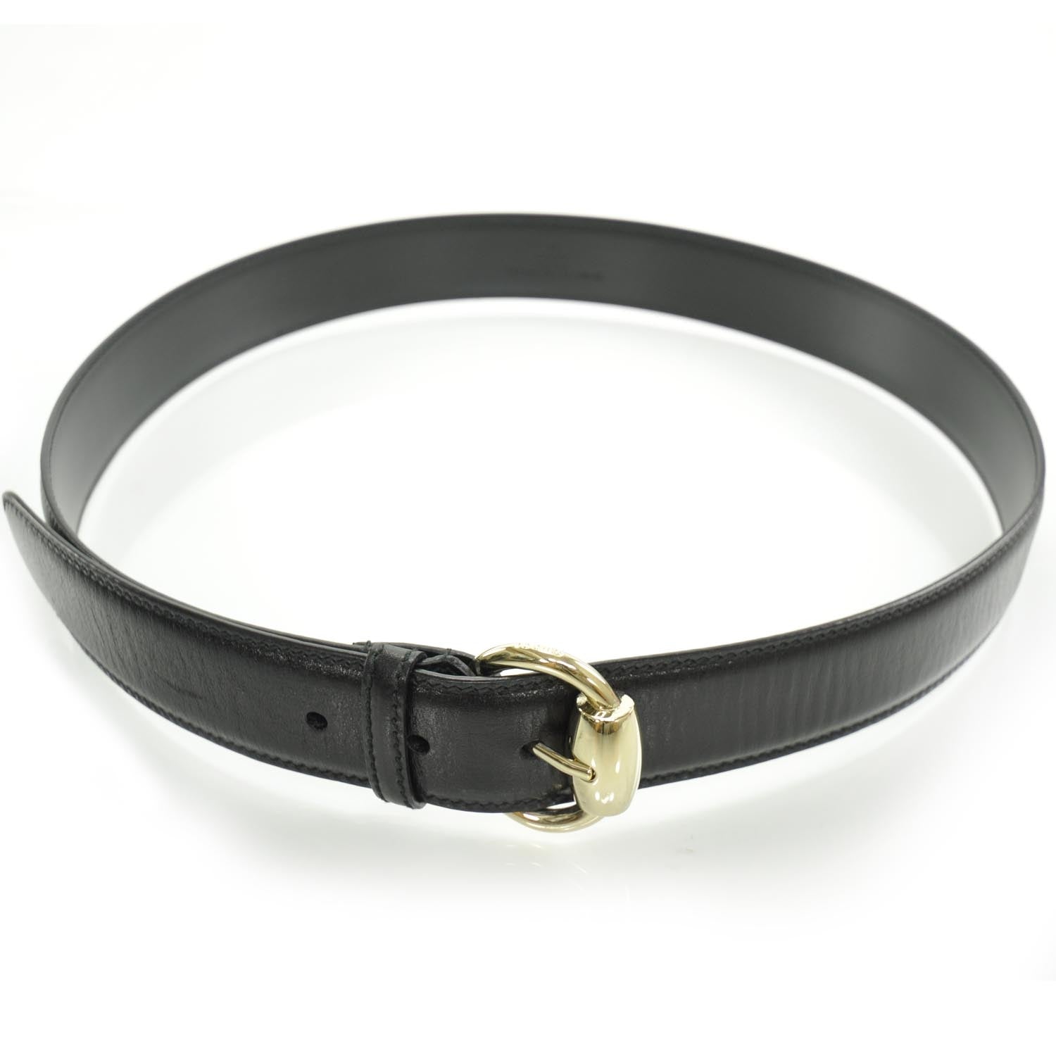 Gucci Leather Horsebit Belt 95 38 Black 1 of 4