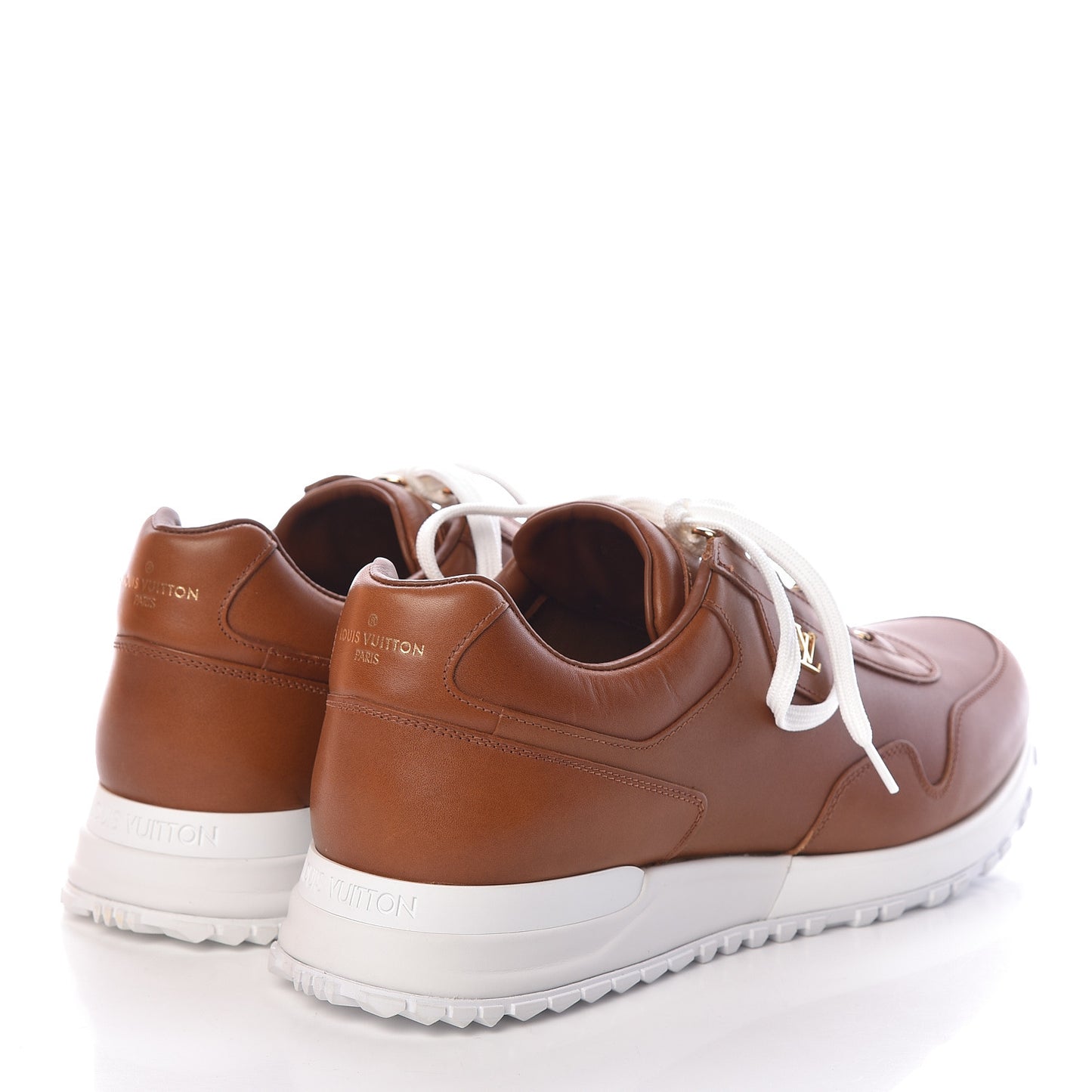 Calfskin Run Away Sneakers 7.5 Brown