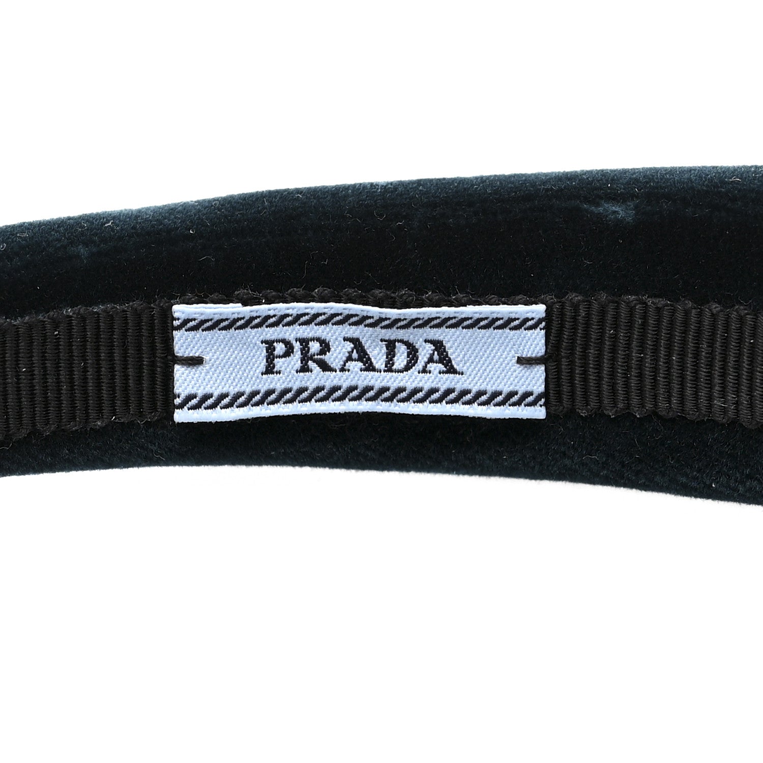 Prada Velvet Headband Petrolio 5 of 6