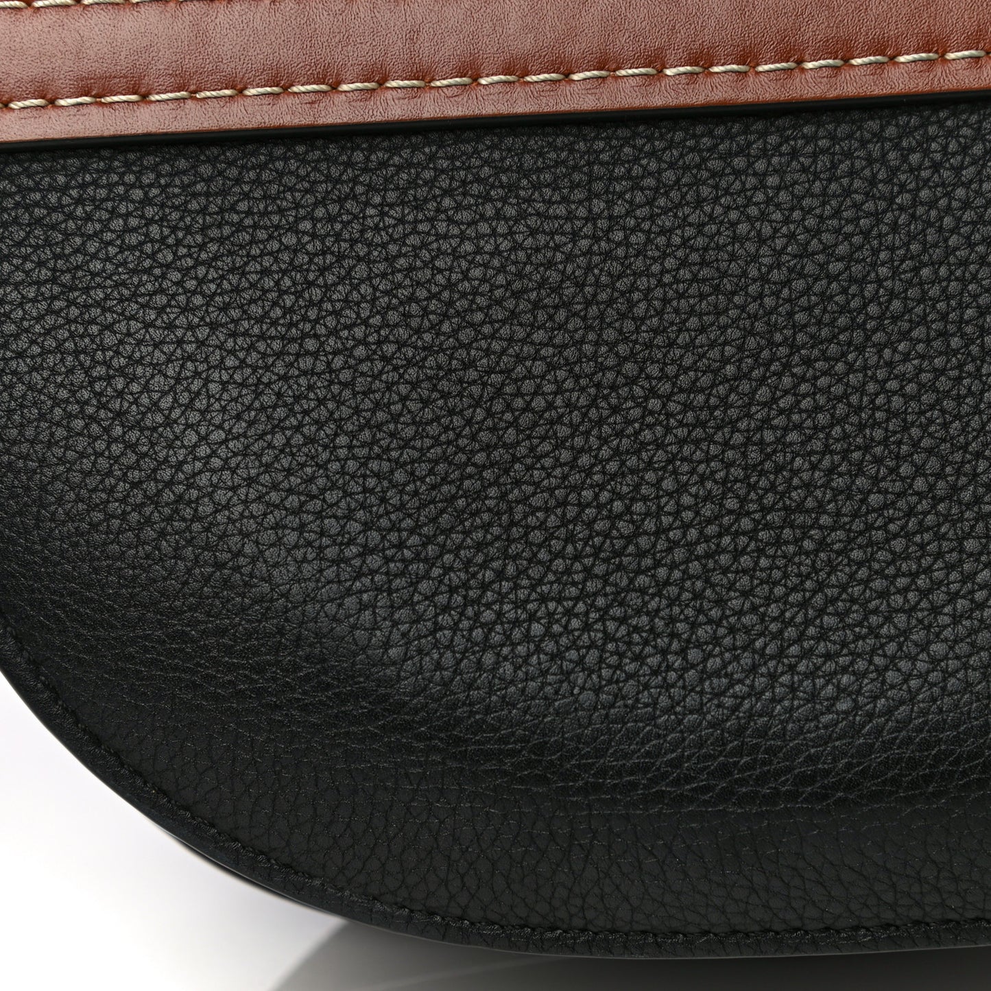 Grained Calfskin Small Gate Crossbody Bag Pecan Black