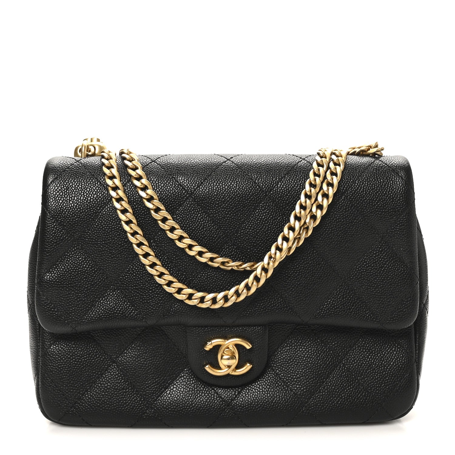 Chanel Caviar Quilted Sweetheart Flap Black 1 of 10