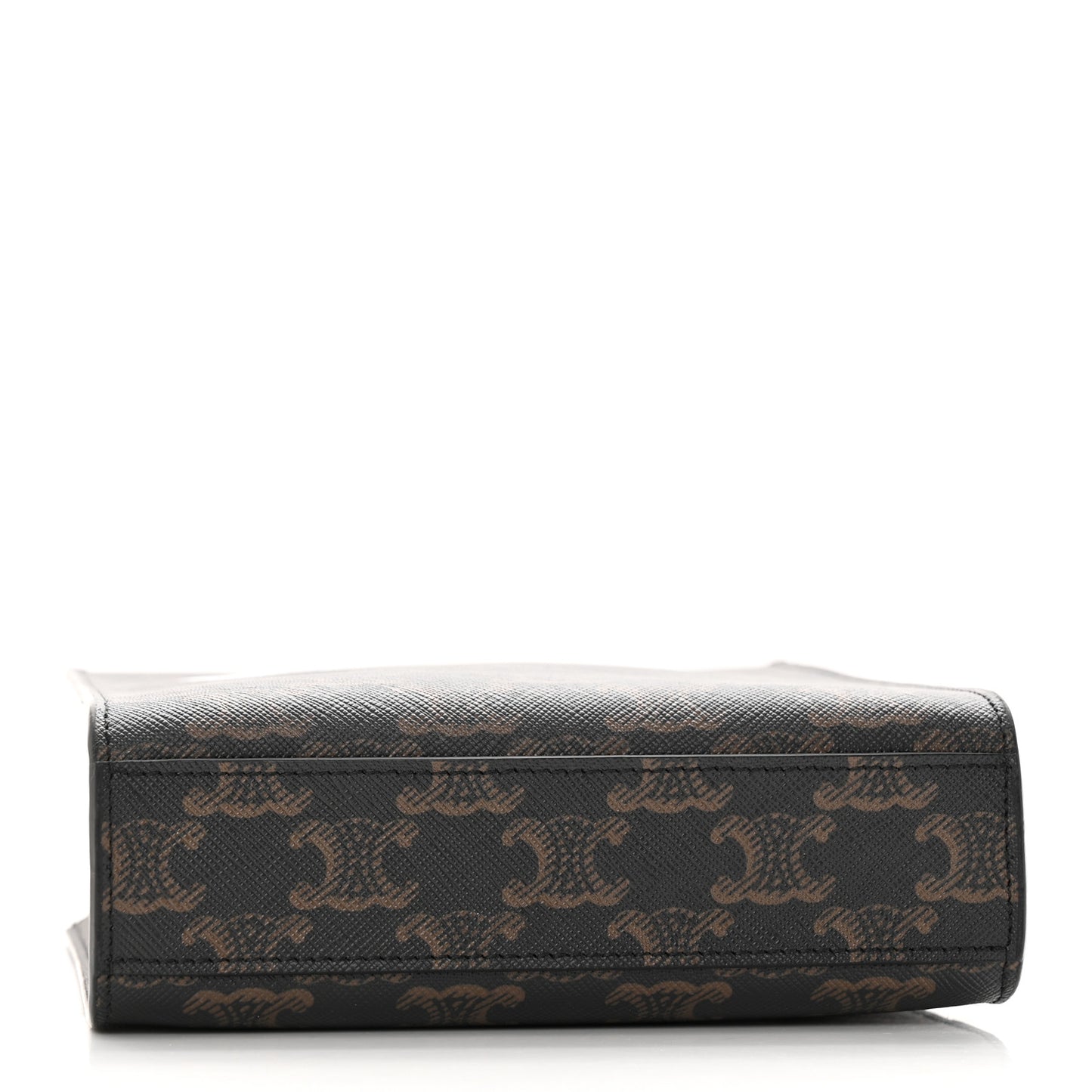 Triomphe Canvas Calfskin Mini Vertical Cabas Tan