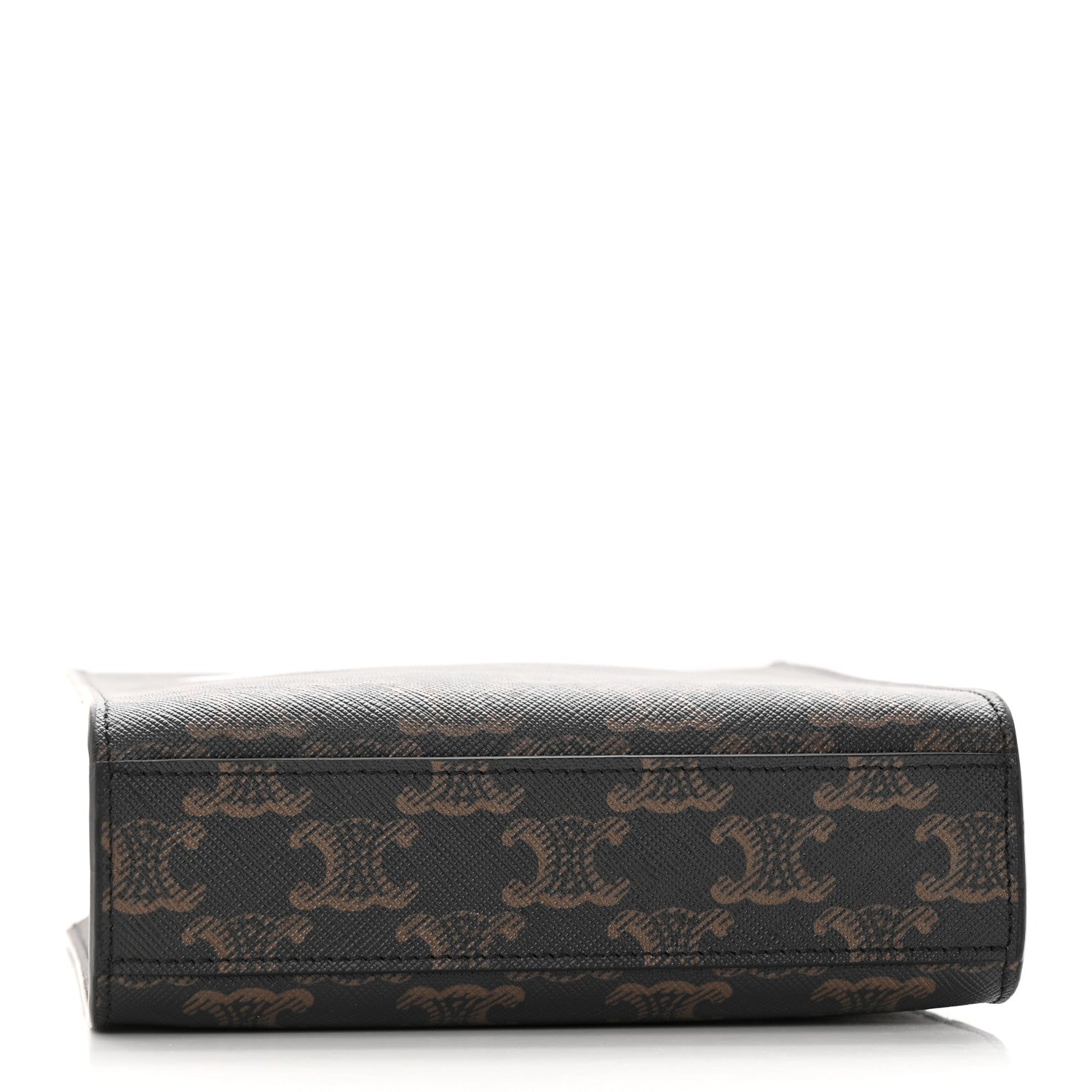 Celine Triomphe Canvas Calfskin Mini Vertical Cabas Tan 4 of 10