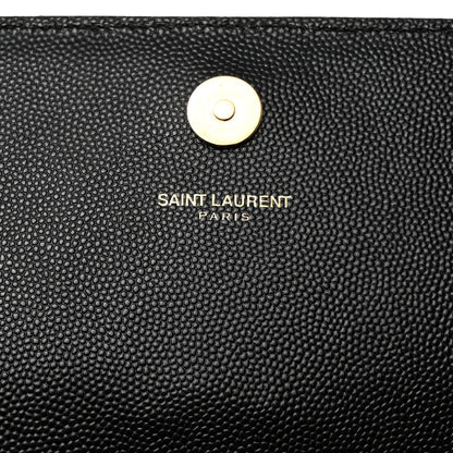 Saint Laurent Grain De Poudre Monogram Cassandre Clutch Black 6 of 8