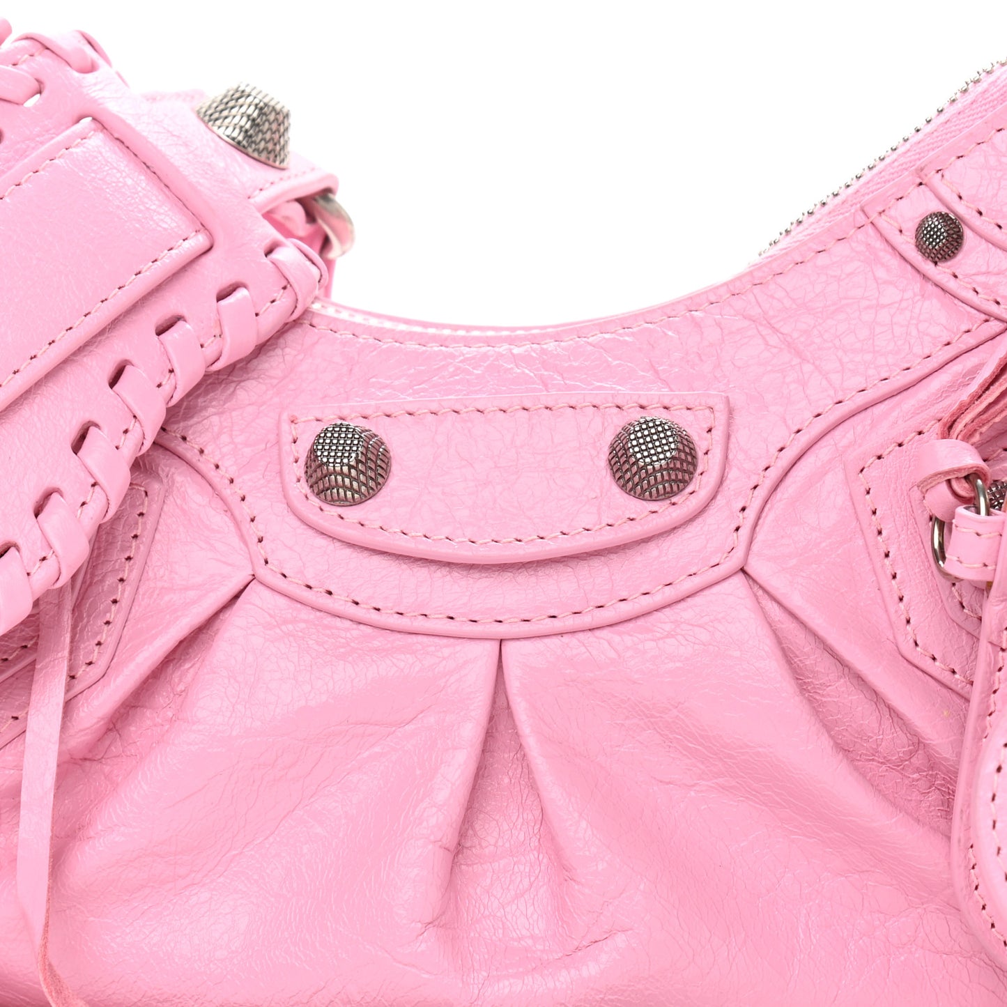 Agneau Arena Le Cagole Shoulder Bag XS Candy Pink