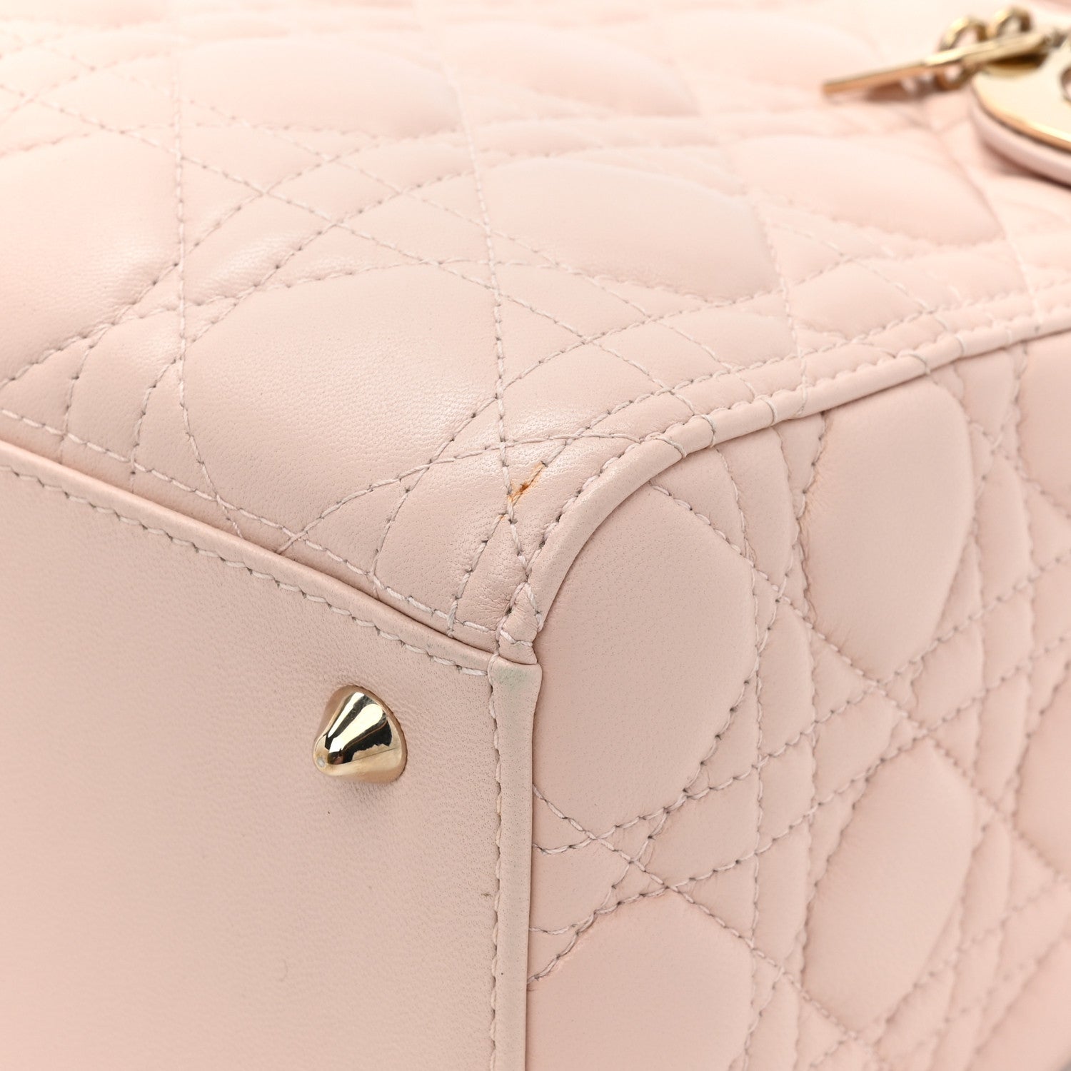 Christian Dior Lambskin Cannage Medium Lady Dior Light Pink 11 of 12