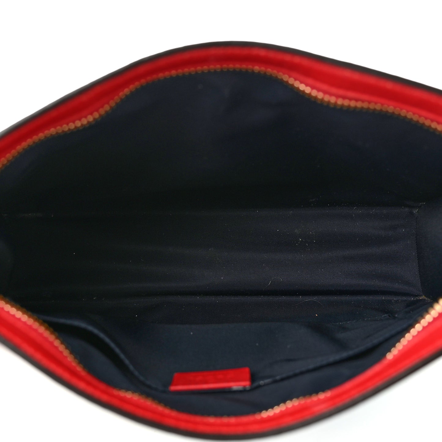 GG Supreme Monogram Blooms Large Cosmetic Case Beige Blue Navy Hibiscus Red