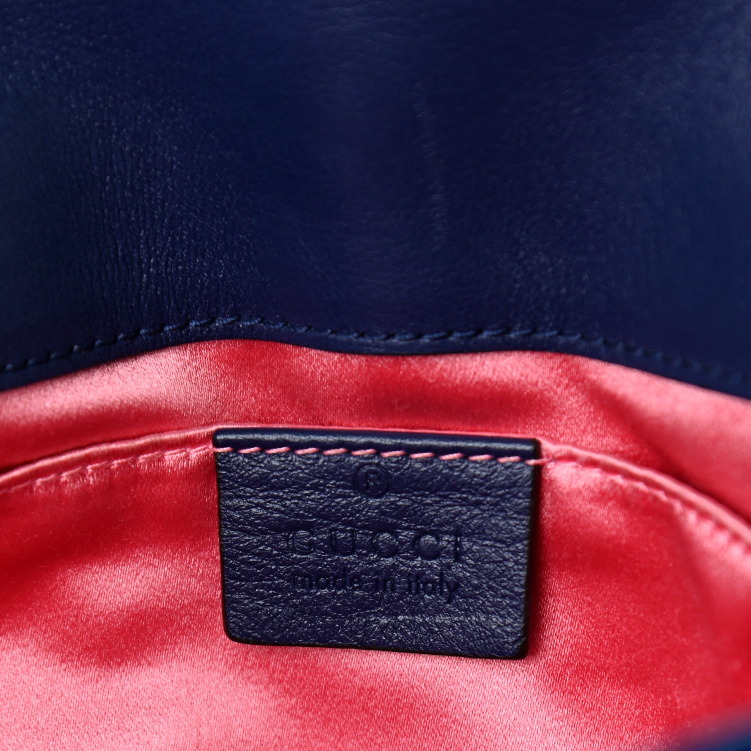 Gucci Velvet Matelasse Mini GG Marmont Shoulder Bag Cobalt Blue 7 of 13