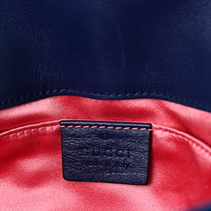 Gucci Velvet Matelasse Mini GG Marmont Shoulder Bag Cobalt Blue 7 of 13