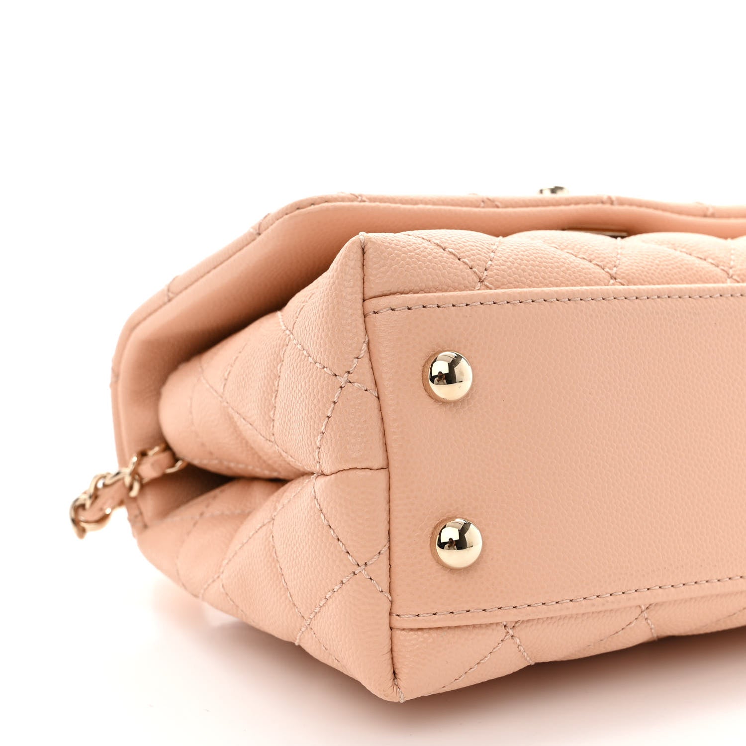 Chanel Caviar Quilted Extra Mini Coco Handle Flap Light Pink 9 of 10