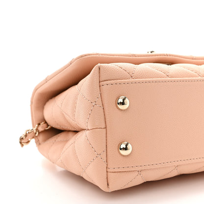 Chanel Caviar Quilted Extra Mini Coco Handle Flap Light Pink 9 of 10