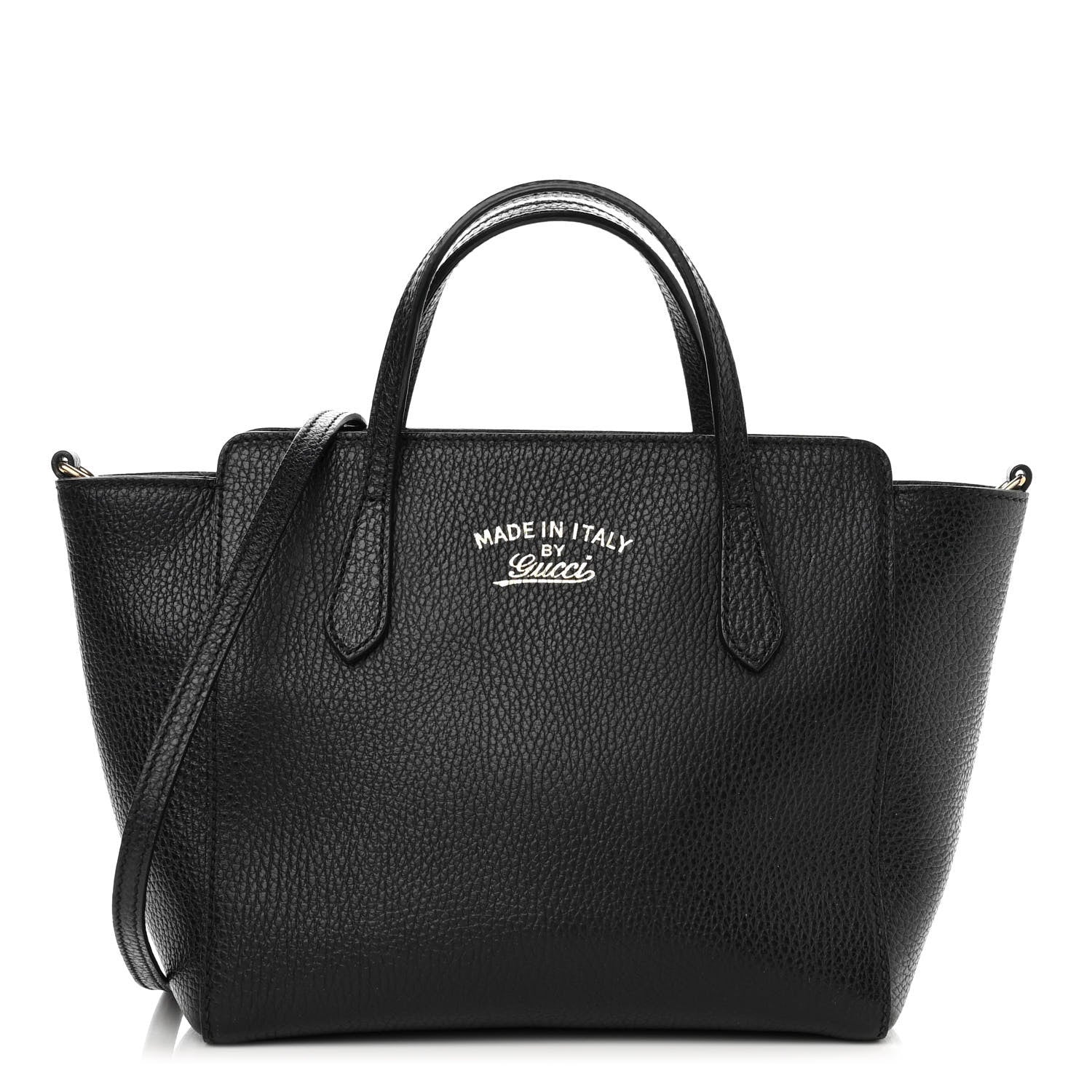 Gucci Dollar Calfskin Mini Swing Top Handle Bag Black 1 of 9