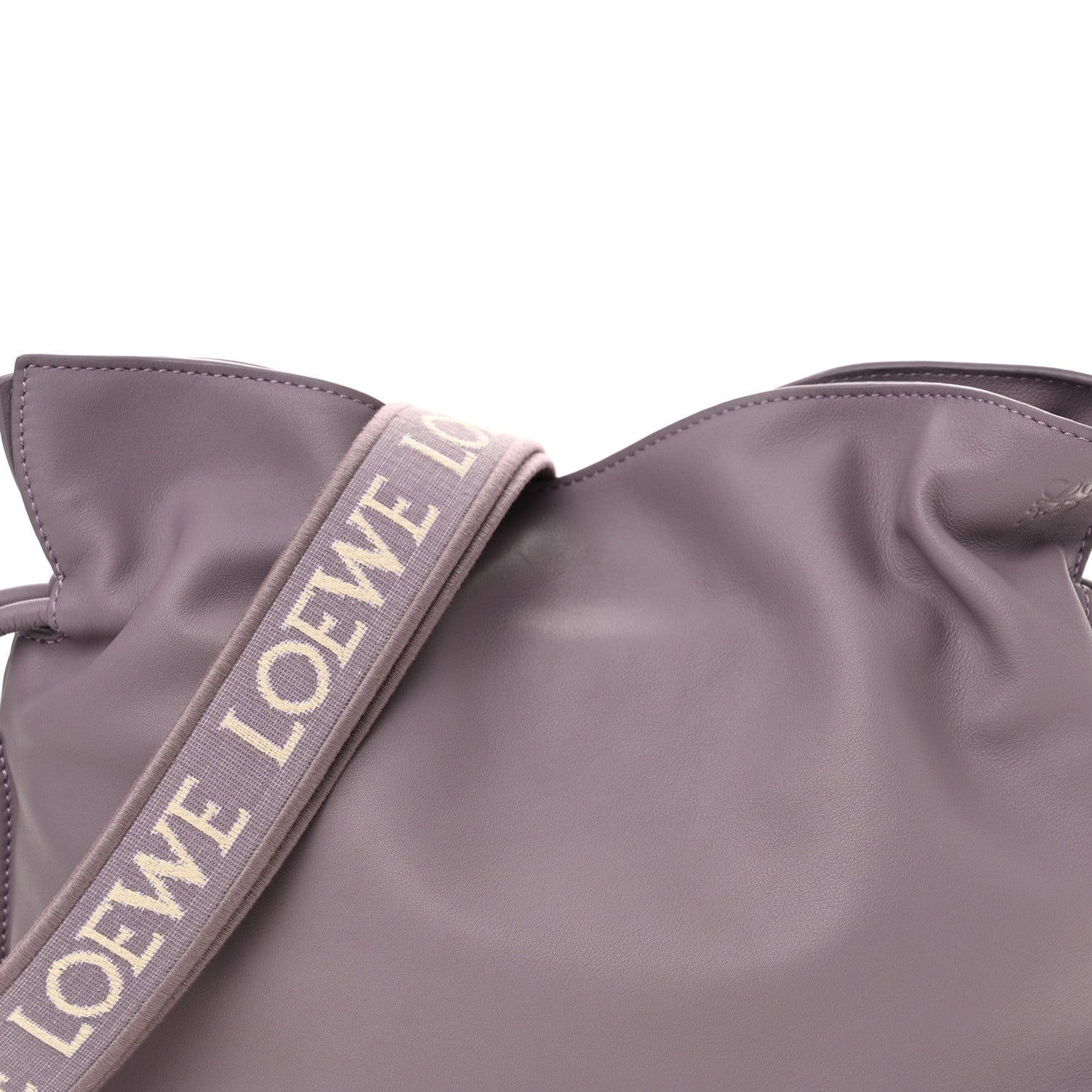 Loewe Calfskin Monochrome Flamenco Knot Clutch Pale Aubergine Glaze 8 of 10