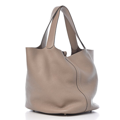 Hermes Taurillon Clemence Picotin Lock TGM Gris Tourterelle 3 of 10