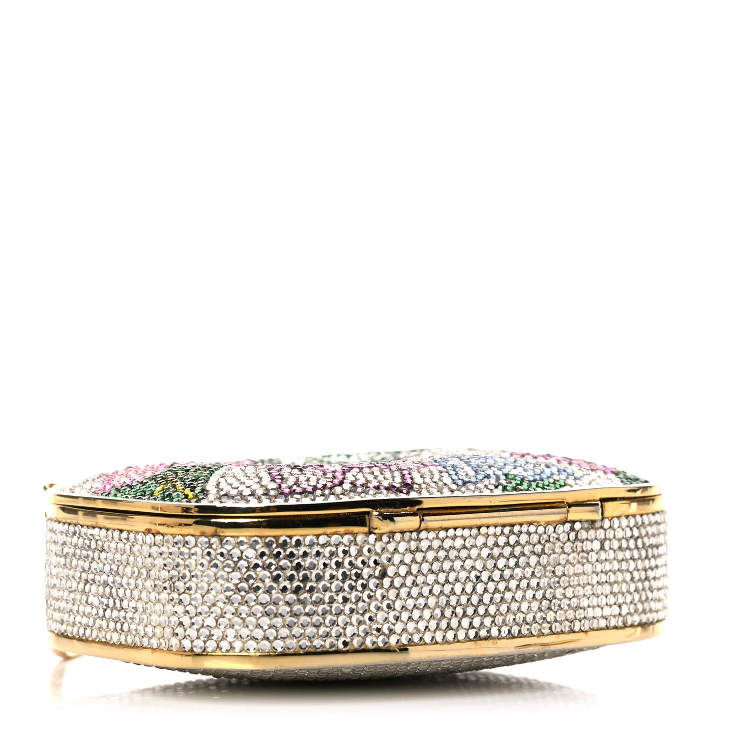 Swarovski Crystal Floral Miniaudiere Clutch