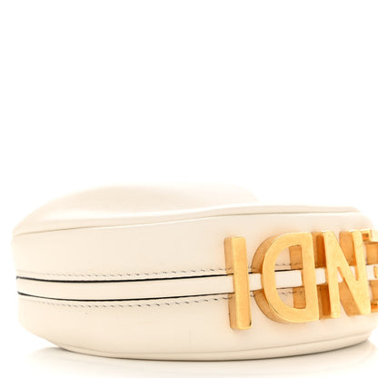 Fendi Vitello Grace Matte Nano Fendigraphy Hobo Charm White Ice 10 of 13
