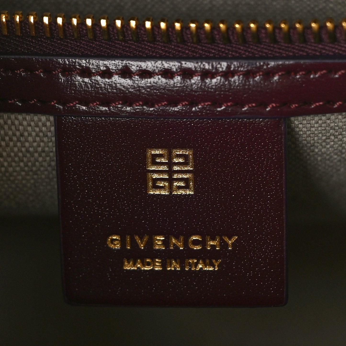 Shiny Lord Calfskin Small Antigona Medium Oxblood Red