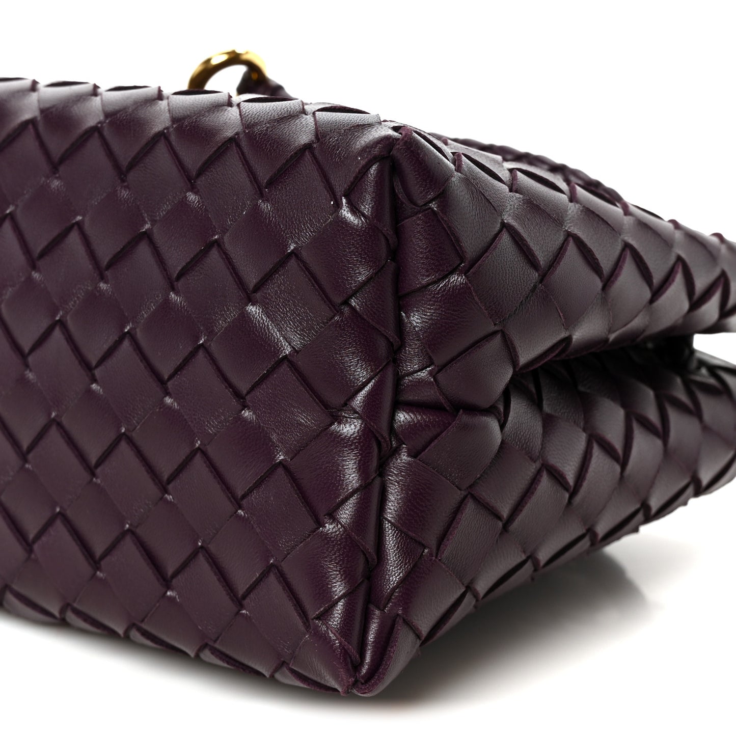 Nappa Intrecciato Small East West Andiamo Shoulder Bag Dark Mystic