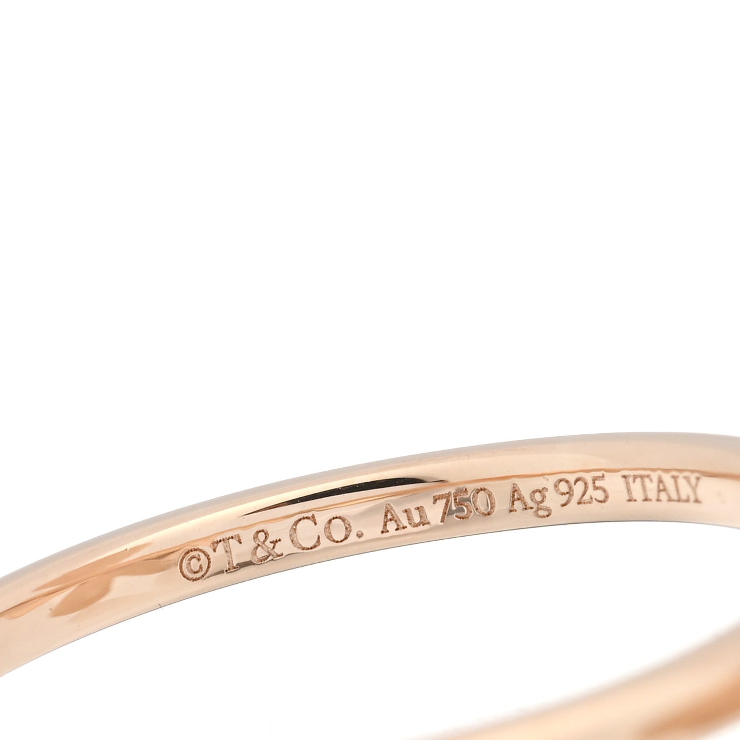 18K Rose Gold Sterling Silver Return to Tiffany Love Bugs Butterfly Ring 52 6