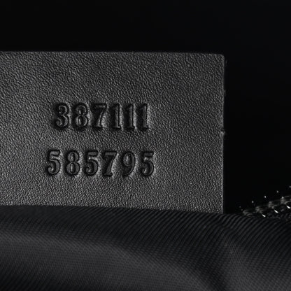 Gucci GG Supreme Monogram Web Messenger Bag Black 6 of 9