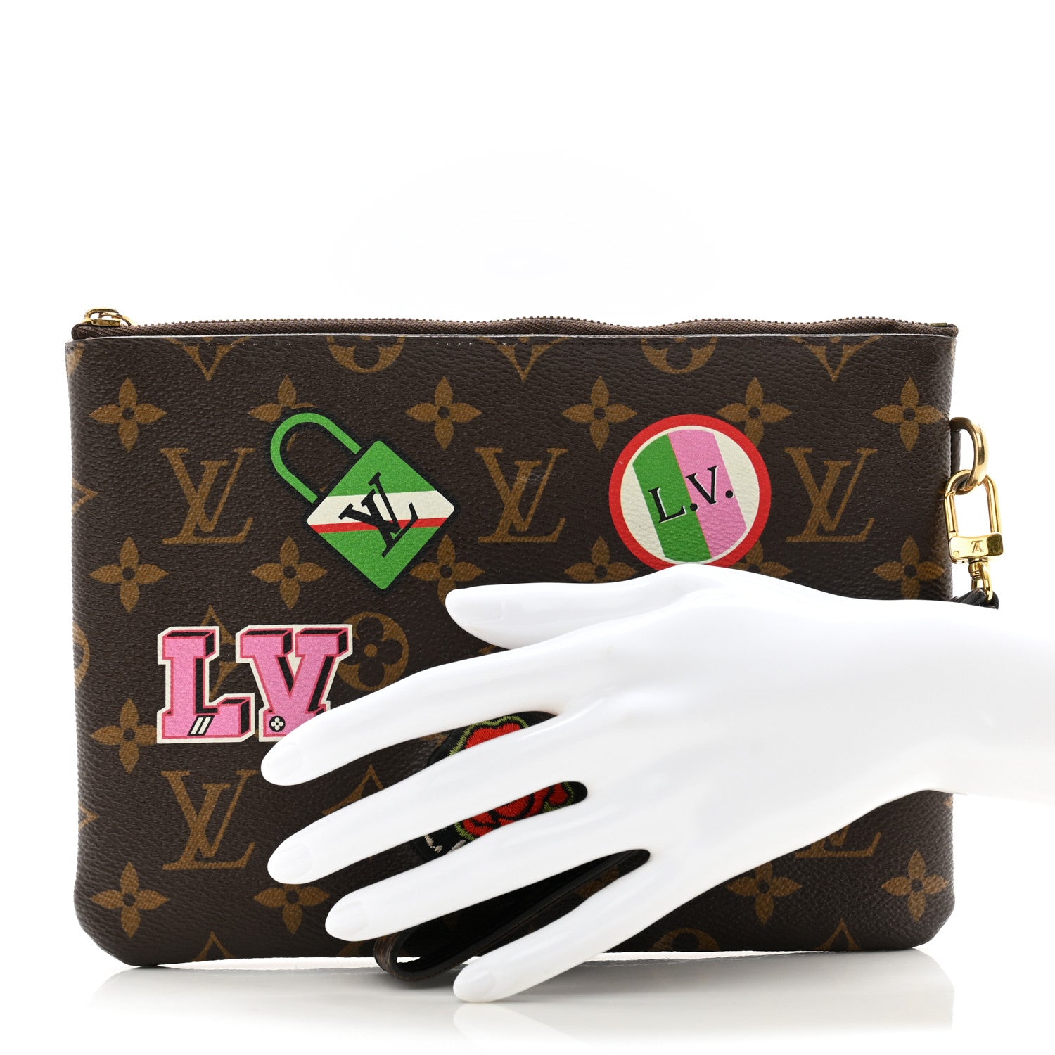 Louis Vuitton Monogram Travel Stickers City Pouch 2 of 9