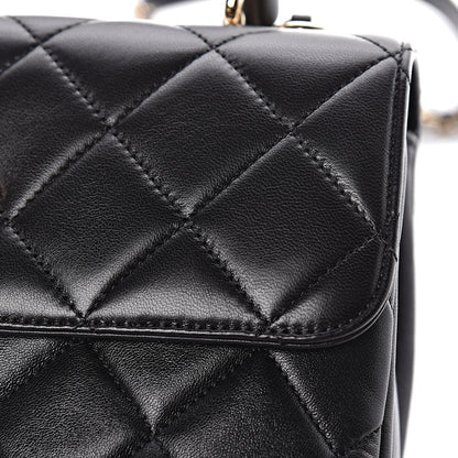 Chanel Lambskin Quilted Small Trendy CC Dual Handle Flap Bag Black 11 of 15