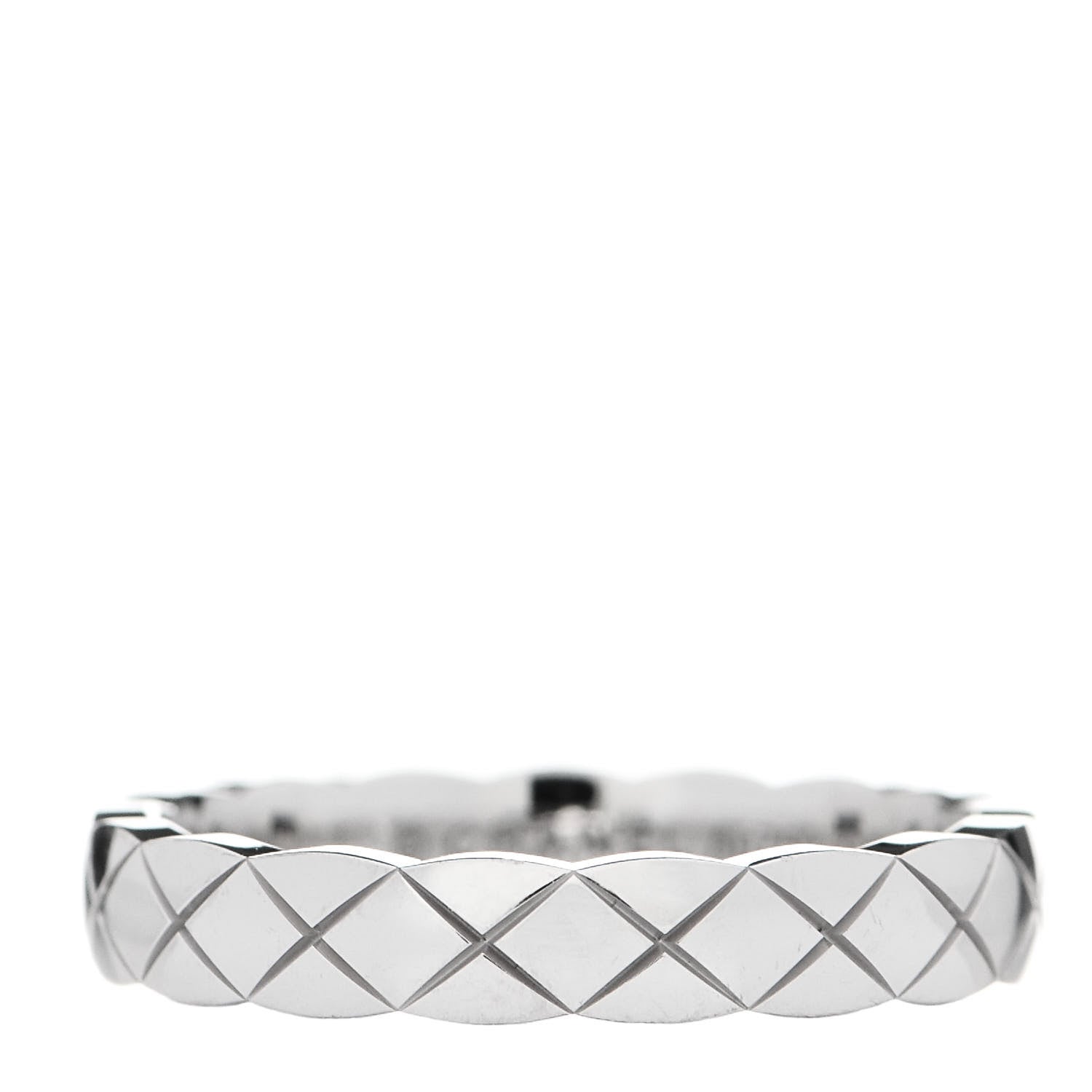 Chanel 18K White Gold Mini Coco Crush Ring 49 5 1 of 6