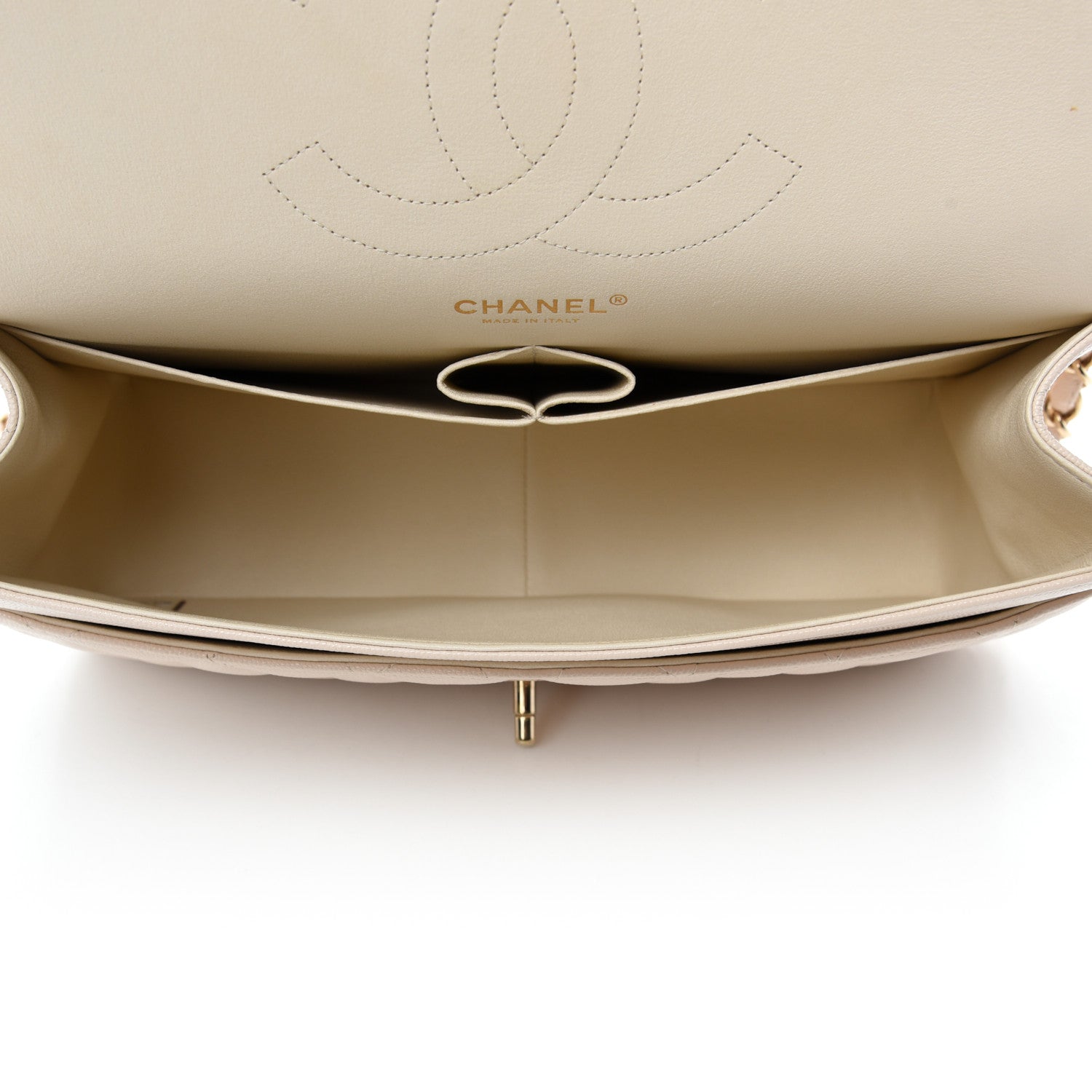 Chanel Caviar Quilted Jumbo Double Flap Light Beige 5 of 11