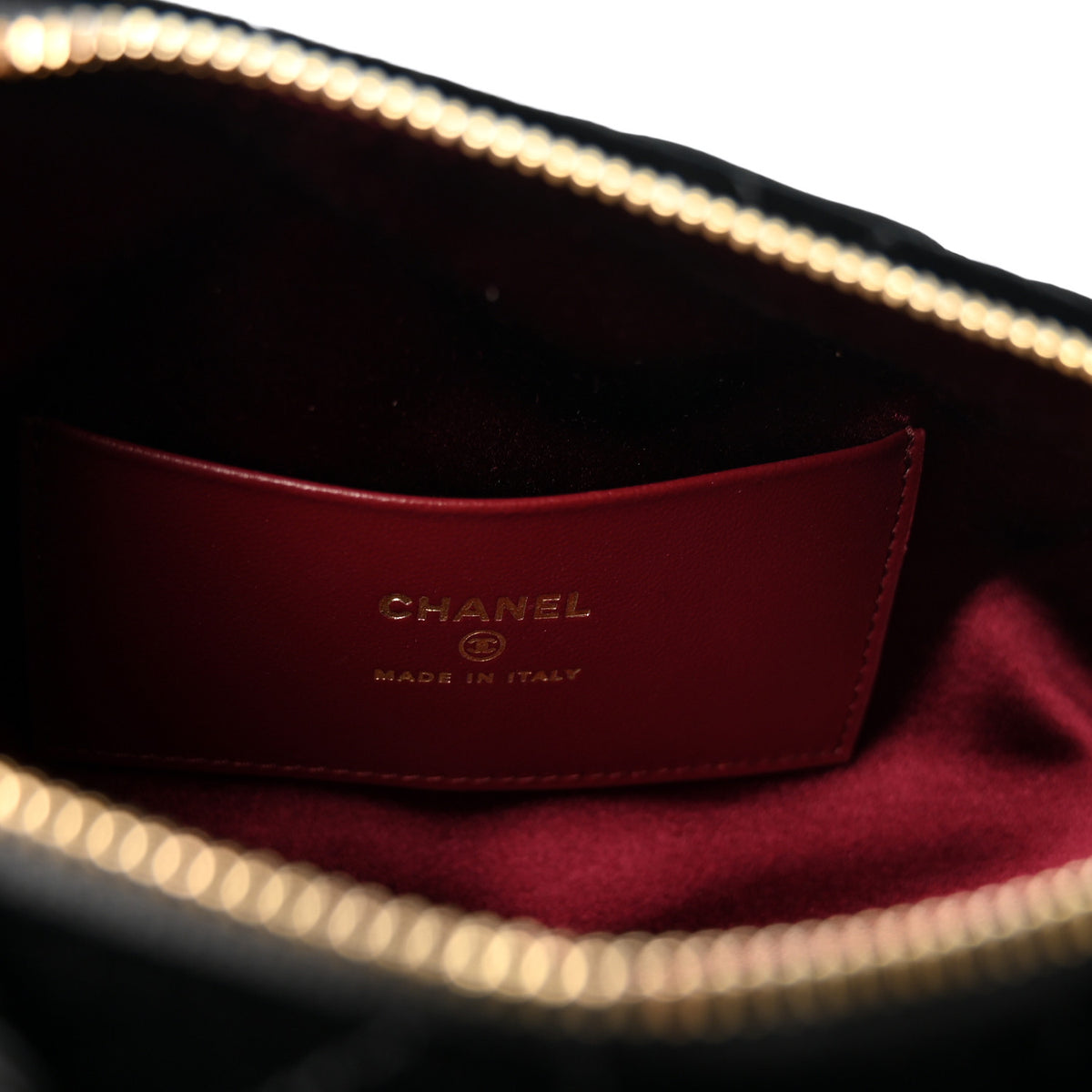 Chanel Velvet Quilted Clutch With Strap Black 6 of 10