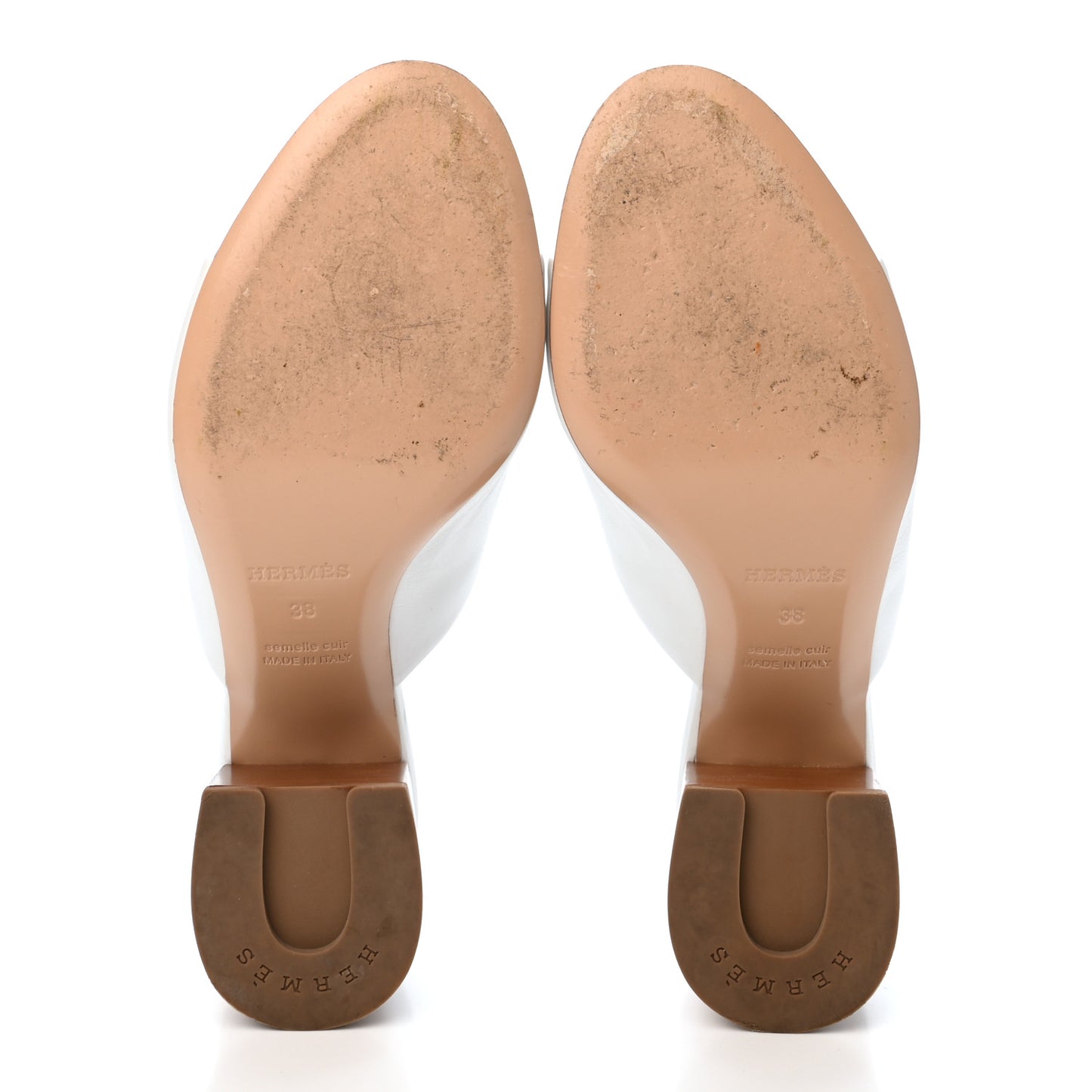 Calfskin Camilla Mules 38 White
