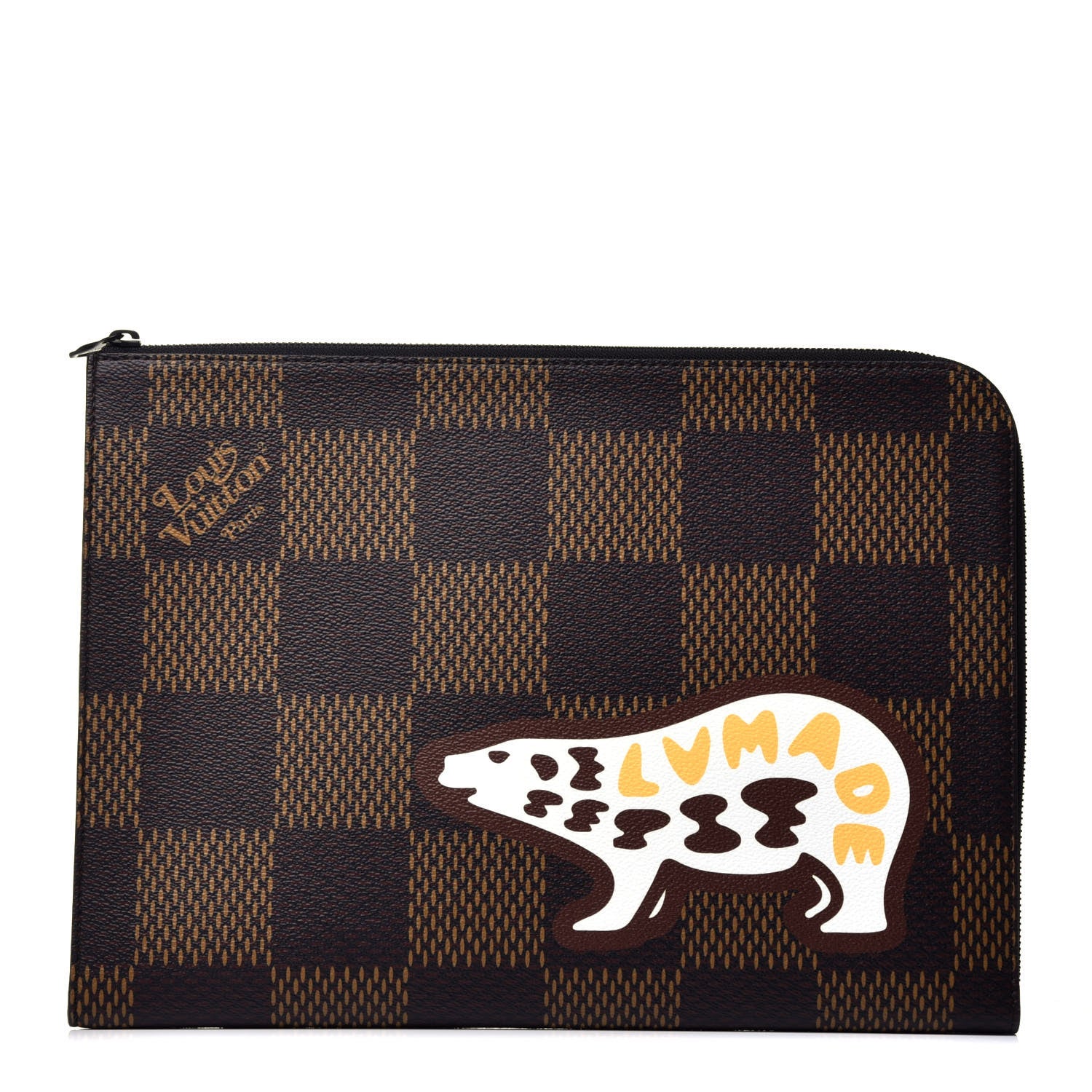 Louis Vuitton X NIGO Giant Damier Ebene Bear Pochette Jour GM 1 of 8
