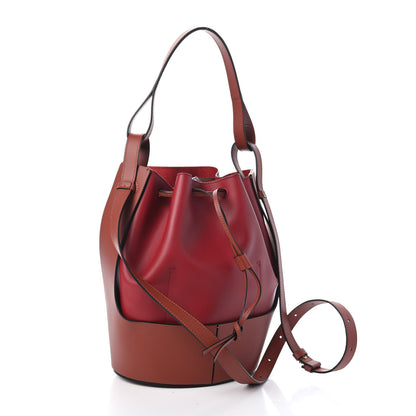 Loewe Calfskin Medium Balloon Bucket Bag Burgundy Tan 2 of 4
