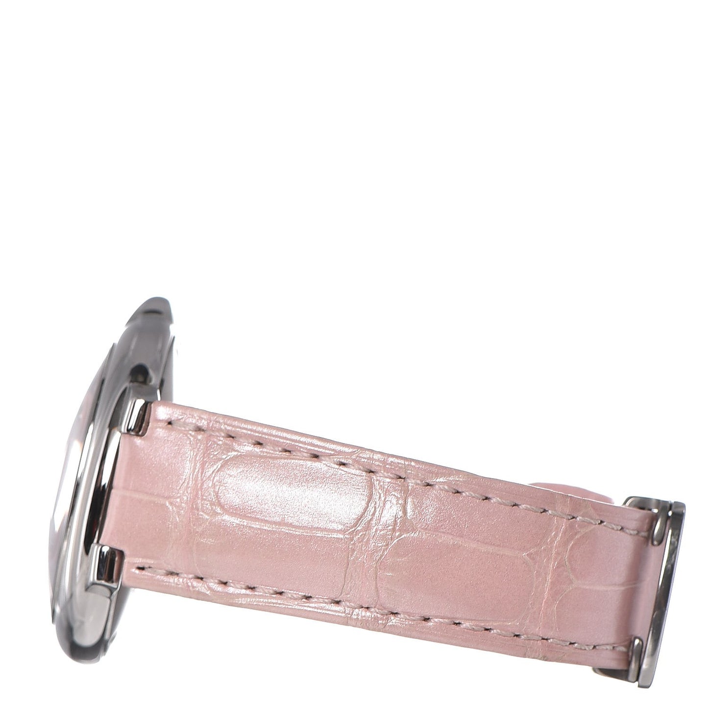 Stainless Steel Alligator 33mm Ballon Bleu De Cartier Automatic Watch Pink