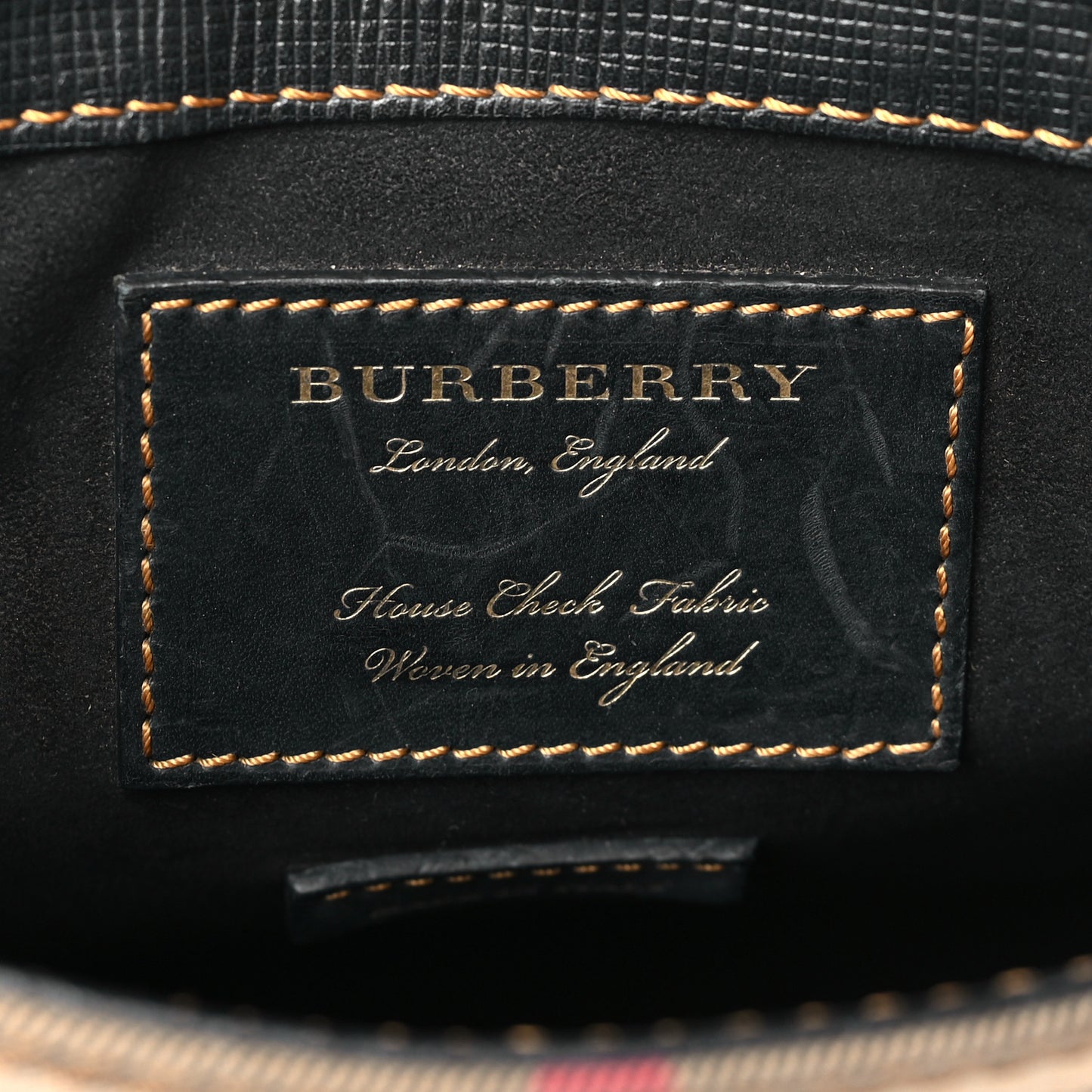 House Check English Suede Small Satchel Black