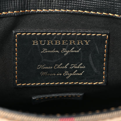 Burberry House Check English Suede Small Satchel Black 6 of 8