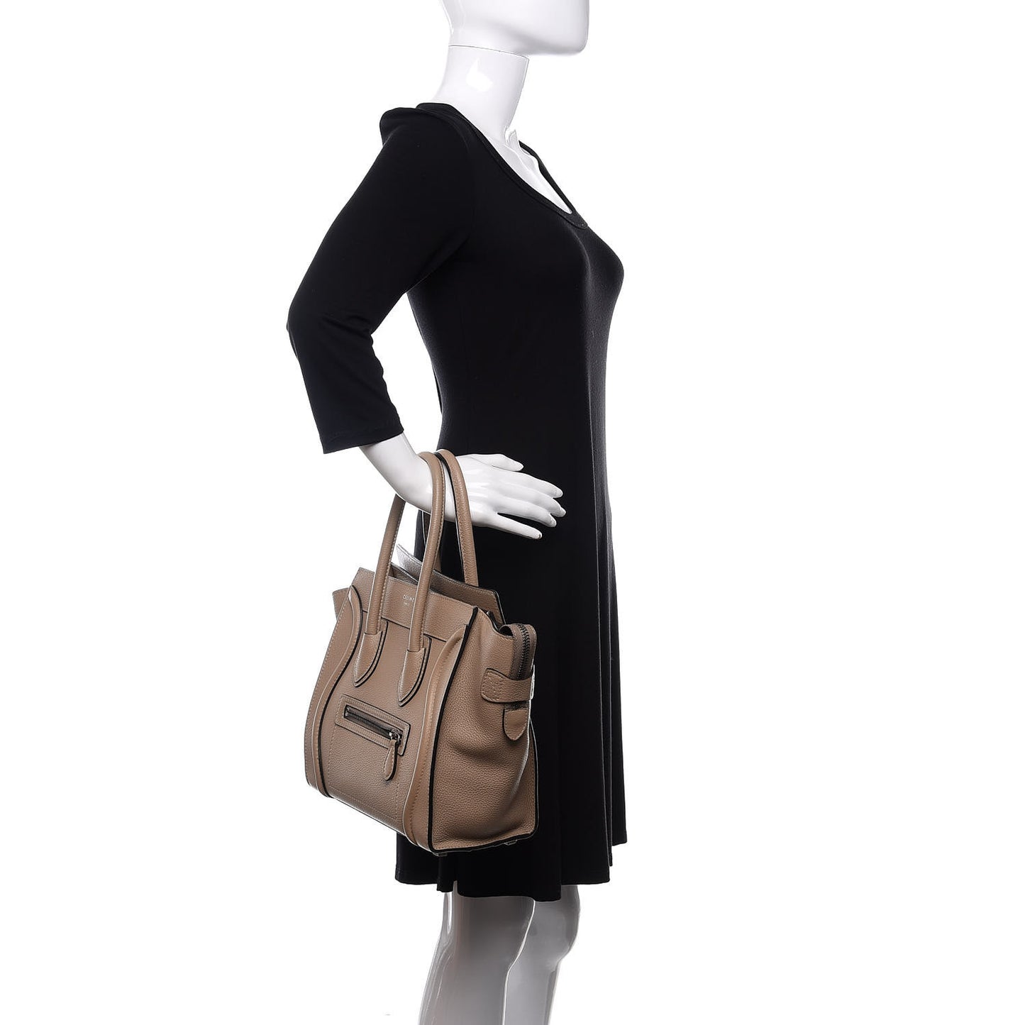 Drummed Calfskin Micro Luggage Dune
