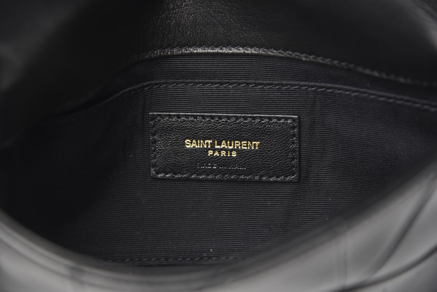 Saint Laurent Lambskin Patchwork Monogram Jamie Chain Wallet Black 7 of 11